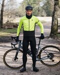 AGU Cyklistická zateplená bunda - WINTER ESSENTIAL - čierna/žltá