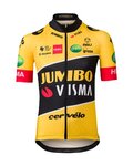 AGU Cyklistický dres s krátkym rukávom - JUMBO-VISMA 22 KIDS - žltá/čierna
