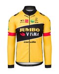 AGU Cyklistický dres s dlhým rukávom letný - JUMBO-VISMA 2022 - žltá/čierna