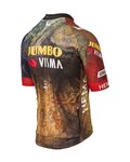 AGU Cyklistický dres s krátkym rukávom - JUMBO-VISMA 2022 - hnedá/modrá/žltá/čierna/červená