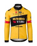 AGU Cyklistický dres s dlhým rukávom letný - JUMBO-VISMA 2023 - žltá/čierna