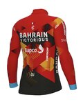 ALÉ Cyklistický dres s dlhým rukávom zimný - BAHRAIN VICTORIOUS 2023 WNT - červená/modrá/žltá/čierna