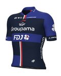 ALÉ Cyklistický dres s krátkym rukávom - GROUPAMA FDJ 2023 - biela/červená/modrá