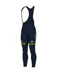 ALÉ Cyklistické nohavice dlhé s trakmi - SLOVENIA NATIONAL 23 - modrá/zelená