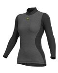 ALÉ Cyklistické tričko s dlhým rukávom - BIOCERAMIC LADY - šedá