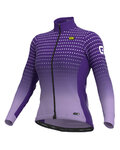 ALÉ Cyklistický dres s dlhým rukávom zimný - BULLET LADY WINTER - fialová