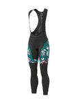 ALÉ Cyklistický zimný dres a nohavice - FIORI LADY WINTER - čierna/zelená