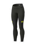 ALÉ Cyklistické nohavice dlhé bez trakov - BLEND LADY WINTER - čierna/žltá
