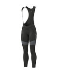 ALÉ Cyklistické nohavice dlhé s trakmi - BULLET WINTER LADY - čierna/šedá