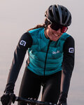 ALÉ Cyklistická zateplená bunda - SOLID SHARP LADY WNT - svetlo modrá/čierna