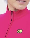 ALÉ Cyklistický dres s dlhým rukávom zimný - WARM RACE LADY WNT - ružová