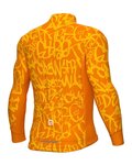 ALÉ Cyklistický dres s dlhým rukávom zimný - SOLID RIDE - žltá/oranžová