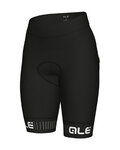 ALÉ Cyklistické nohavice krátke bez trakov - TRAGUARDO LADY  - biela/čierna