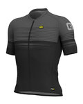 ALÉ Cyklistický dres s krátkym rukávom - SLIDE - čierna/šedá