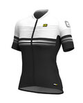 ALÉ Cyklistický dres s krátkym rukávom - SLIDE LADY - čierna/biela