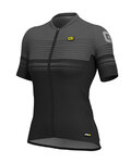 ALÉ Cyklistický dres s krátkym rukávom - SLIDE LADY  - šedá/čierna