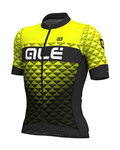 ALÉ Cyklistický dres s krátkym rukávom - HEXA - čierna/žltá