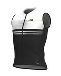 ALÉ Cyklistický dres bez rukávov - SLIDE - biela/čierna
