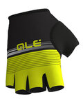ALÉ Cyklistické rukavice krátkoprsté - CLASSICHE DEL NORD - žltá/čierna