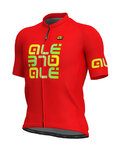 ALÉ Cyklistický dres s krátkym rukávom - MIRROR - červená