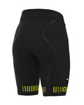 ALÉ Cyklistické nohavice krátke bez trakov - STRADA LADY - žltá/čierna