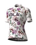 ALÉ Cyklistický dres s krátkym rukávom - FIORI LADY - biela