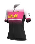 ALÉ Cyklistický dres s krátkym rukávom - BLEND LADY - čierna/biela/ružová