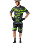 ALÉ Cyklistický dres s krátkym rukávom - ROCK OFF ROAD - čierna/zelená