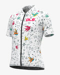 ALÉ Cyklistický dres s krátkym rukávom - VERSILIA KIDS - biela