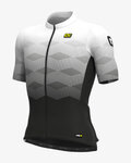 ALÉ Cyklistický dres s krátkym rukávom - MAGNITUDE - biela/čierna