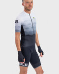 ALÉ Cyklistický dres s krátkym rukávom - MAGNITUDE - biela/čierna
