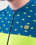 ALÉ Cyklistický dres s krátkym rukávom - STARS - žltá/modrá