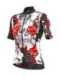 ALÉ Cyklistický dres s krátkym rukávom - SKULL LADY - čierna