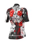 ALÉ Cyklistický dres s krátkym rukávom - SKULL LADY - čierna