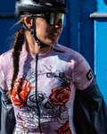 ALÉ Cyklistický dres s krátkym rukávom - SKULL LADY - ružová