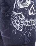 ALÉ Cyklistické nohavice krátke s trakmi - SKULL - čierna