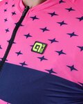 ALÉ Cyklistický dres s krátkym rukávom - STARS LADY - ružová