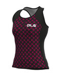 ALÉ Cyklistický dres bez rukávov - HELIOS LADY - ružová/čierna