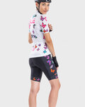 ALÉ Cyklistický dres s krátkym rukávom - BUTTERFLY LADY - biela