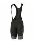 ALÉ Cyklistické nohavice krátke s trakmi - PR-S MASTER 2.0  - čierna/biela