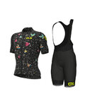 ALÉ Cyklistický krátky dres a krátke nohavice - VERSILIA - čierna/žltá