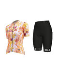 ALÉ Cyklistický krátky dres a krátke nohavice - PR-R AMAZZONIA LADY - biela/oranžová/červená/čierna/bordová