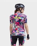 ALÉ Cyklistický krátky dres a krátke nohavice - PR-R KENYA LADY - fialová/svetlo modrá/ružová/béžová/modrá