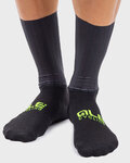 ALÉ Cyklistické ponožky klasické - AERO WOOL H16 - čierna