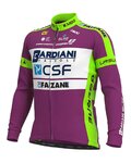 ALÉ Cyklistický dres s dlhým rukávom zimný - BARDIANI CSF 20 WNT - zelená/fialová