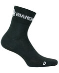 BIANCHI MILANO Cyklistické ponožky klasické - ASFALTO - čierna