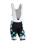 BIANCHI MILANO Cyklistické nohavice krátke s trakmi - VICTORY 1 - biela
