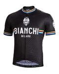 BIANCHI MILANO Cyklistický dres s krátkym rukávom - NEW PRIDE - biela/čierna