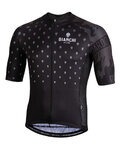 BIANCHI MILANO Cyklistický dres s krátkym rukávom - SAVIGNANO - čierna