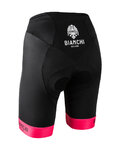 BIANCHI MILANO Cyklistické nohavice krátke bez trakov - AVOLA LADY - čierna/ružová